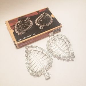 Glass Fall Leaf Trays